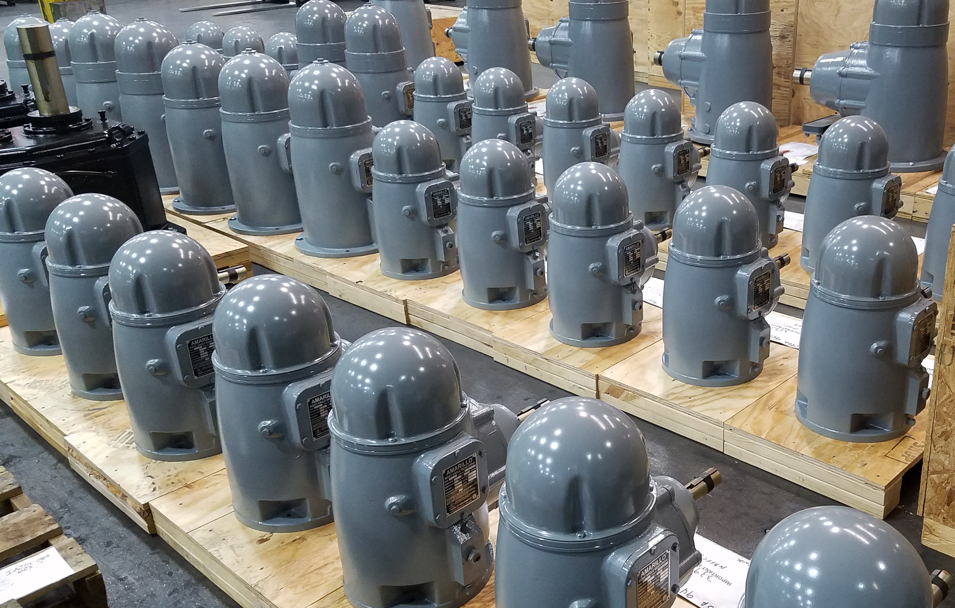 Right-Angle Pump Drives Prepared for Shipment